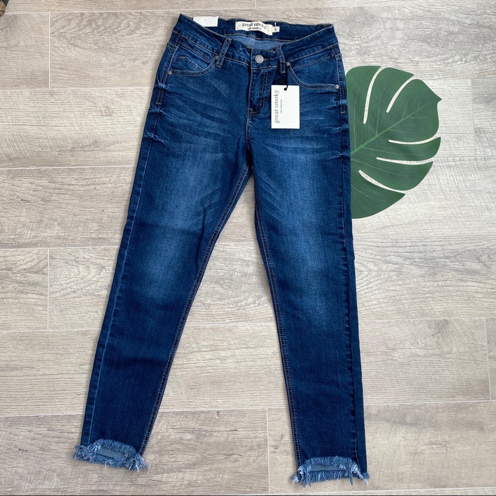 Forever21 Great Smoky Frayed Hem Skinny Jeans 5